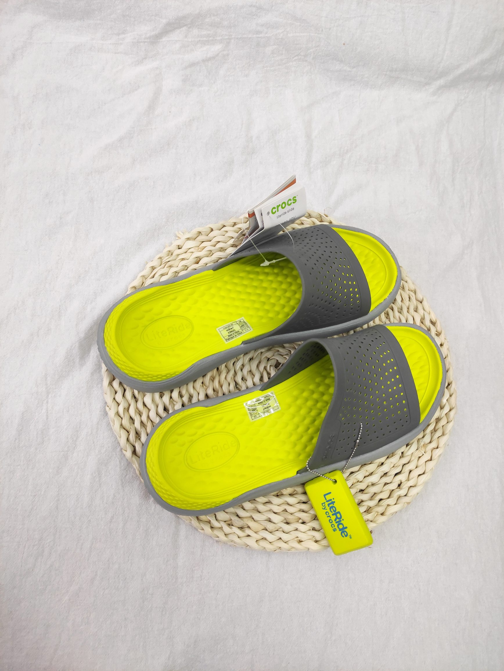 SAYYAS Men's and Women's LiteRide Slide Sandals Yellow