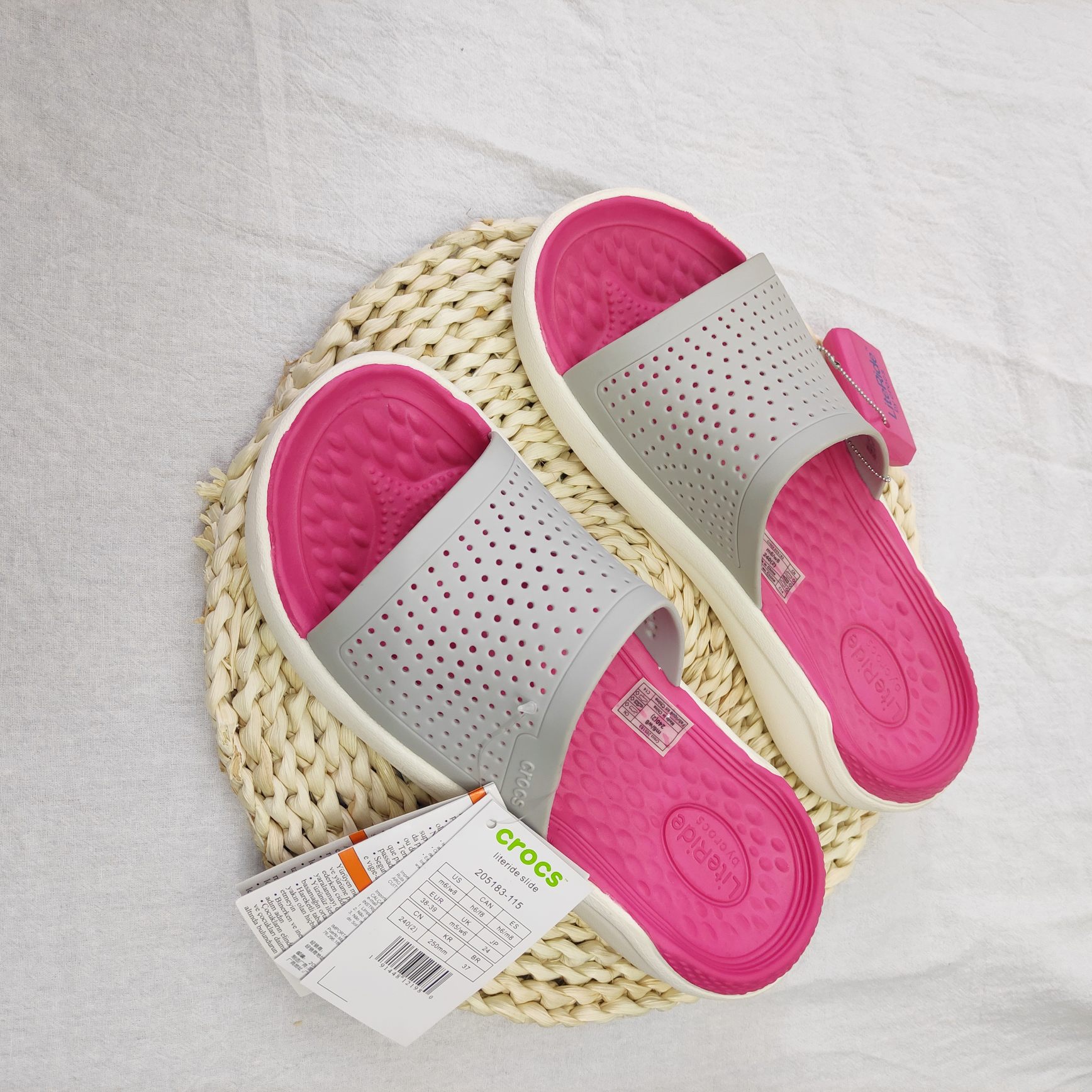 SAYYAS Men's and Women's LiteRide Slide Sandals Pearl White